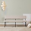Banc de salle à manger scandinave Espen beige tissu recyclé 160 cm