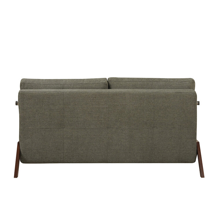 Canapé convertible lit 140 x 200 cm Mikko vert tissu recyclé