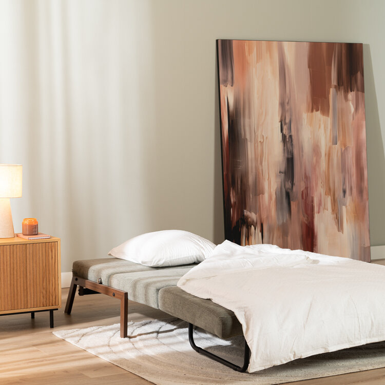 Canapé convertible lit 140 x 200 cm Mikko anthracite éco-cuir