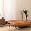 Canapé convertible lit 140 x 200 cm Mikko cognac éco-cuir