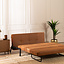 Canapé convertible lit 140 x 200 cm Mikko cognac éco-cuir