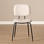 Chaise de salle à manger scandinave Ivar en tissu recyclé beige