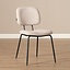 Chaise de salle à manger scandinave Ivar en tissu recyclé beige