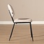 Chaise de salle à manger scandinave Ivar en tissu recyclé beige