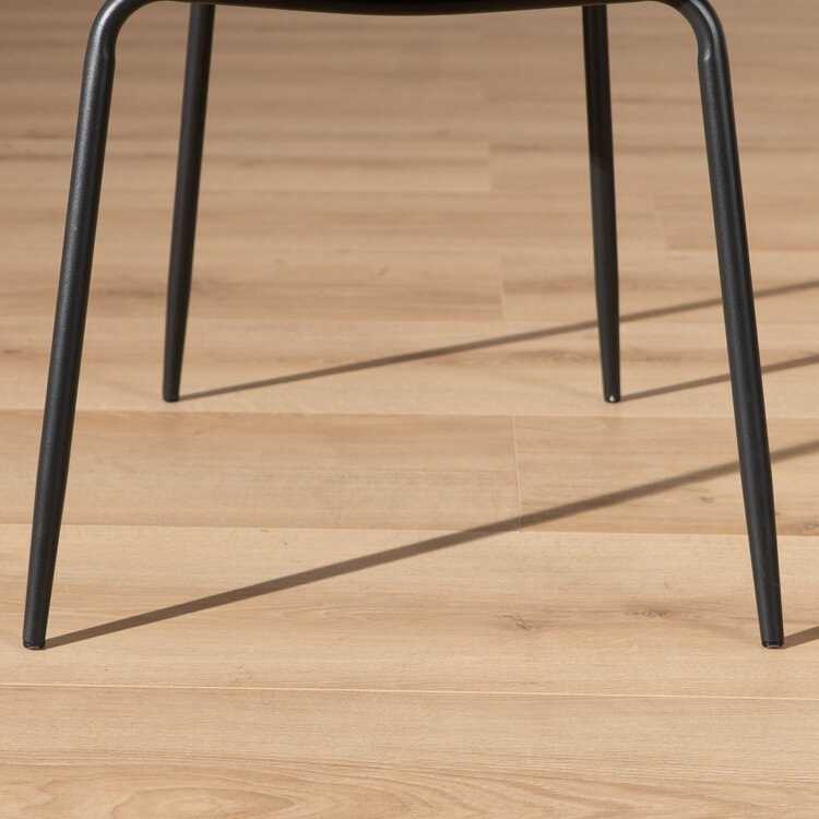 Chaise de salle à manger scandinave Ivar en tissu recyclé beige