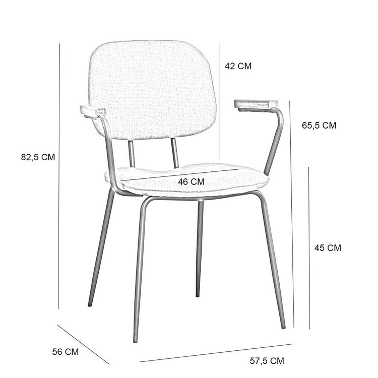 Chaise de salle à manger scandinave Oskar vert en tissu recyclé
