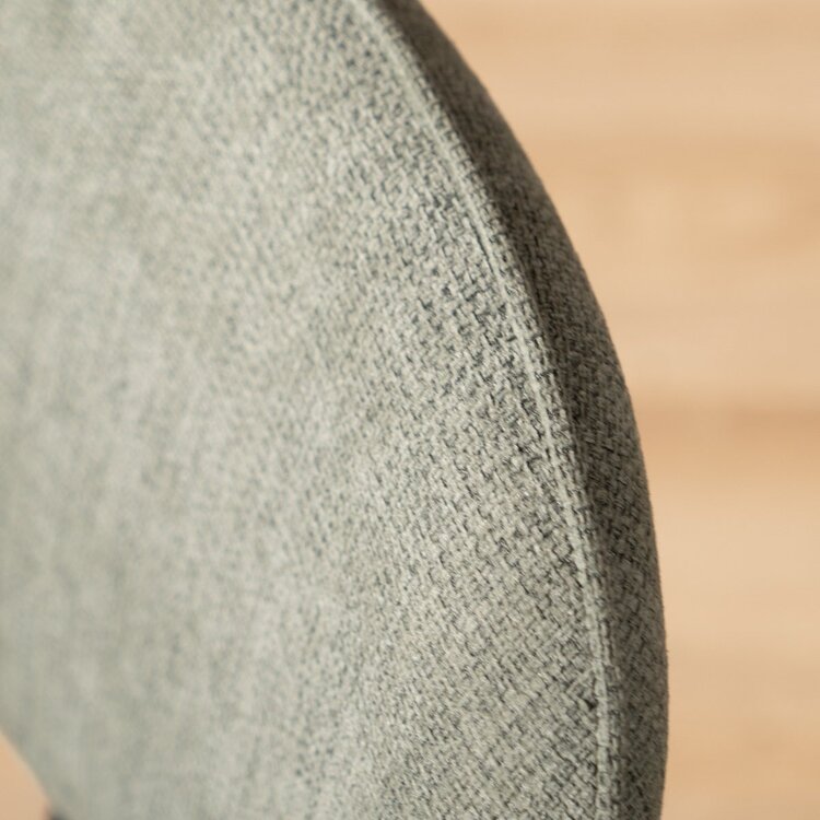 Chaise de salle à manger scandinave Oskar vert en tissu recyclé