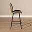 Tabouret de bar industriel Barrel cuir écologique vert 69 cm