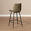 Tabouret de bar industriel Barrel cuir écologique vert 69 cm