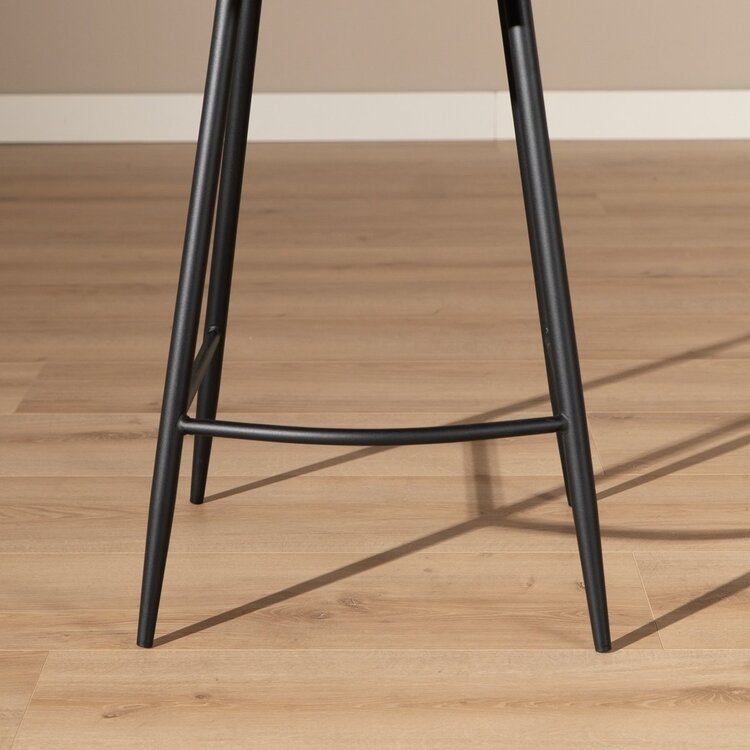 Tabouret de bar industriel Barrel cuir écologique vert 69 cm
