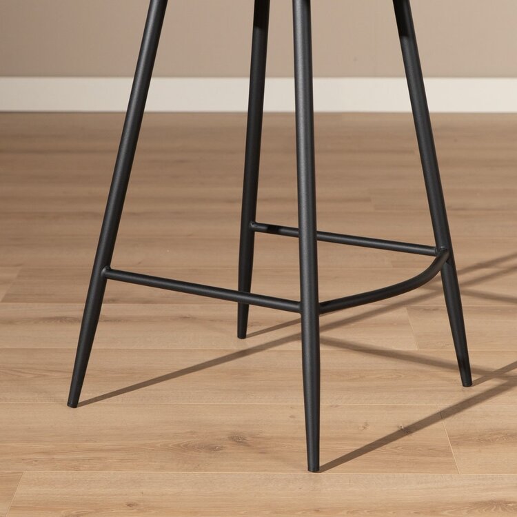 Tabouret de bar industriel Barrel cuir écologique vert 69 cm