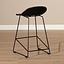 Tabouret de bar scandinave Ellen noir 66cm