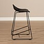 Tabouret de bar scandinave Ellen noir 66cm