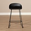 Tabouret de bar scandinave Ellen noir 66cm