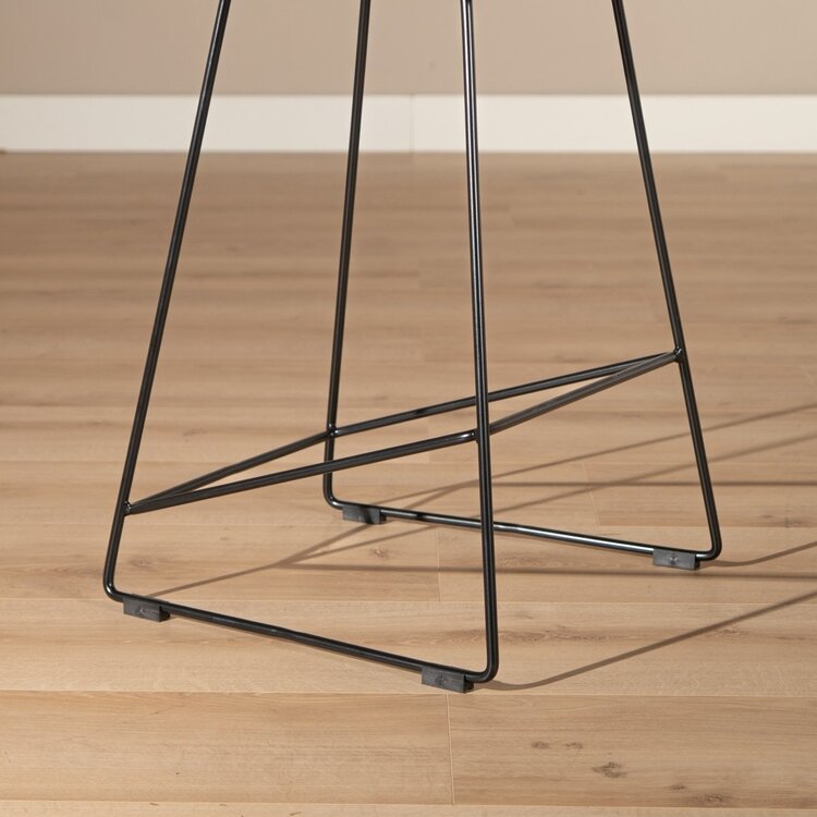 Tabouret de bar scandinave Ellen noir 66cm