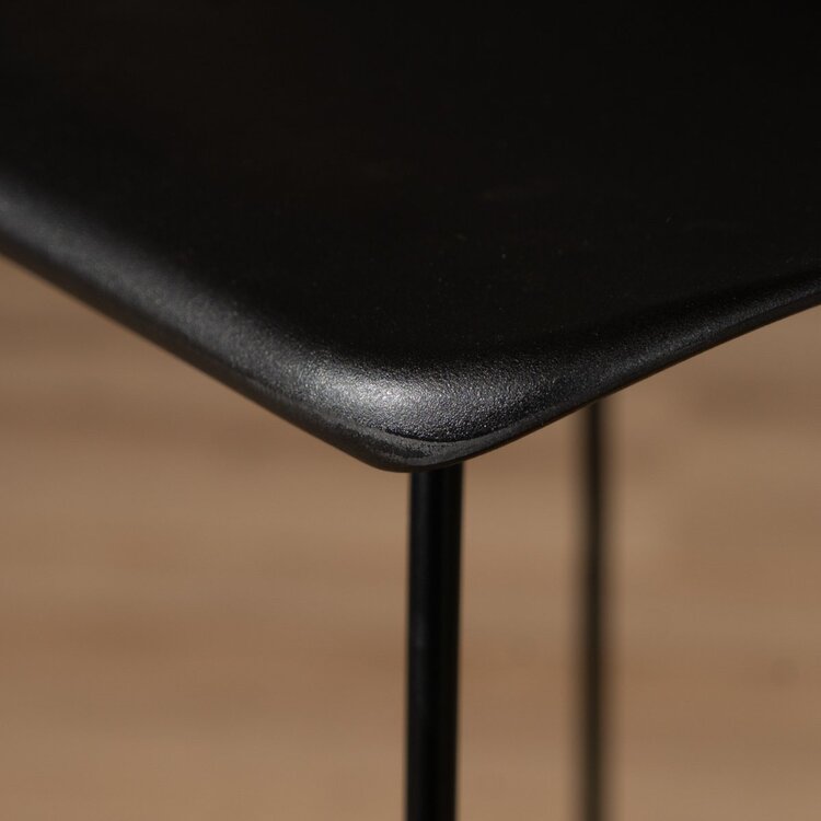 Tabouret de bar scandinave Ellen noir 66cm