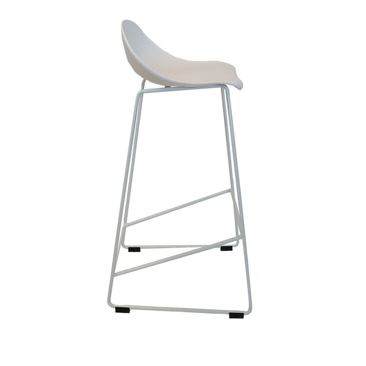 Tabouret de bar scandinave Ellen blanc 66cm