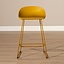 Tabouret de bar scandinave Ellen jaune 66cm