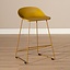 Tabouret de bar scandinave Ellen jaune 66cm