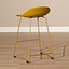 Tabouret de bar scandinave Ellen jaune 66cm