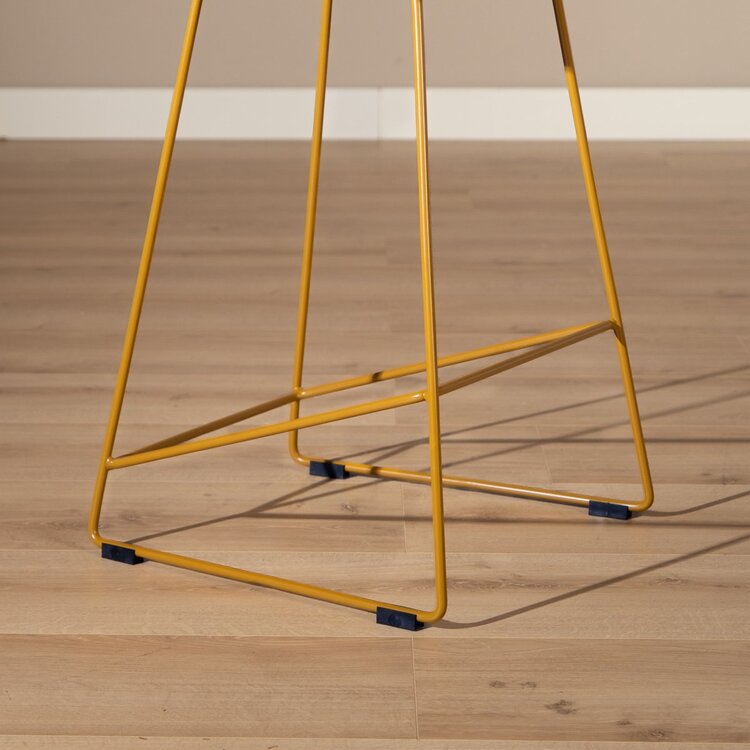 Tabouret de bar scandinave Ellen jaune 66cm