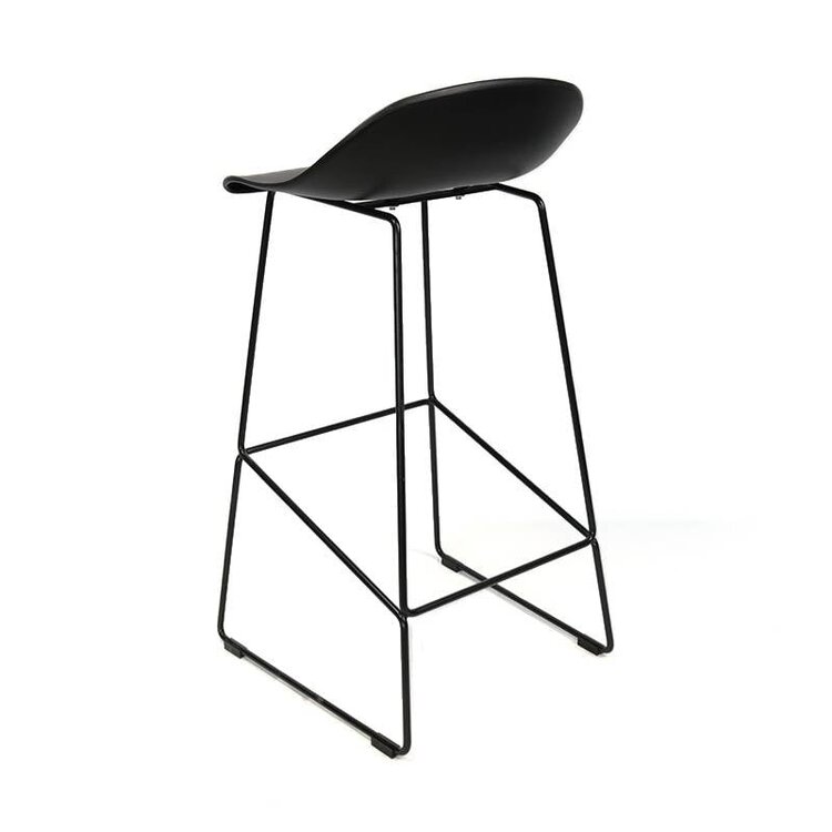 Tabouret de bar Ellen noir design Scandinave 76 cm
