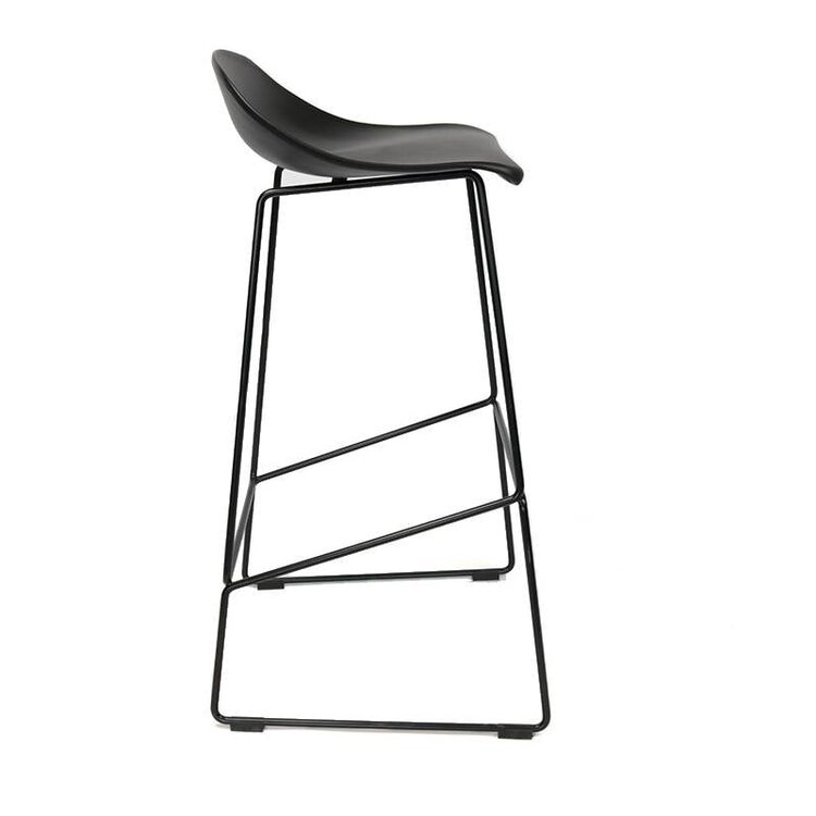 Tabouret de bar Ellen noir design Scandinave 76 cm