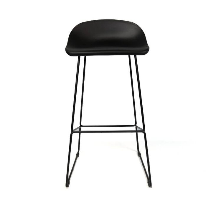 Tabouret de bar Ellen noir design Scandinave 76 cm
