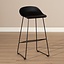 Tabouret de bar Ellen noir design Scandinave 76 cm