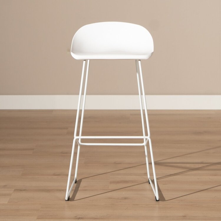 Tabouret de bar Ellen blanc design Scandinave 76 cm