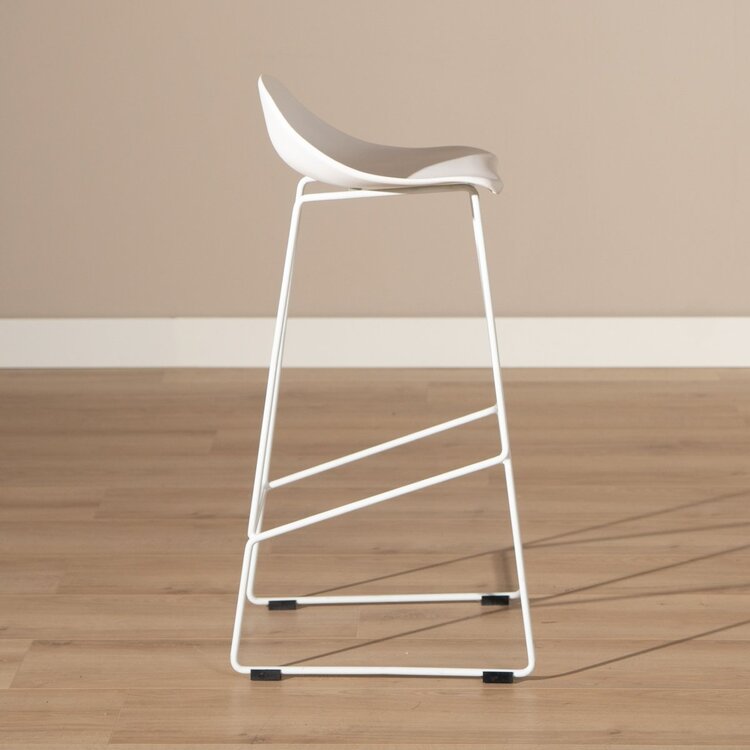 Tabouret de bar Ellen blanc design Scandinave 76 cm