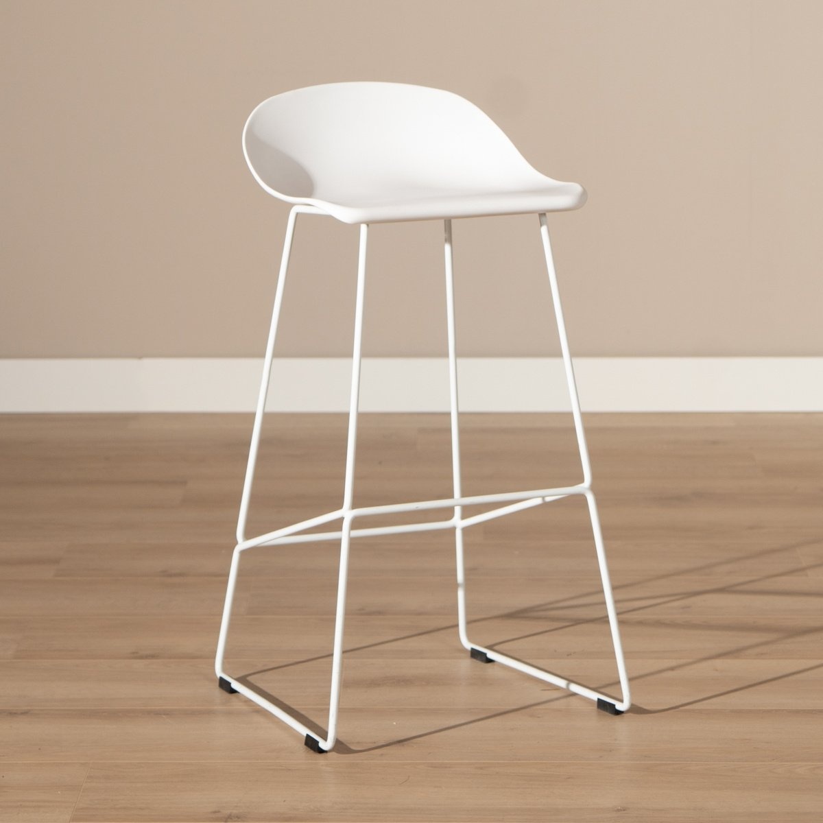 Tabouret de bar Ellen blanc design Scandinave 76 cm
