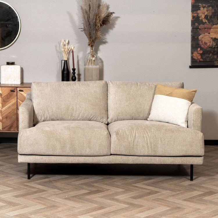 Canapé Scandinave 2,5 places Denver taupe tissu chiné