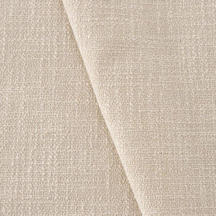 Chaise Lara avec tissu en lin déperlant et structure effet bois | Livin24