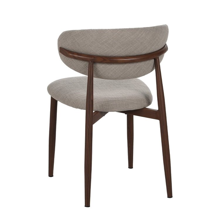 Chaise de salle à manger Lara en lin taupe