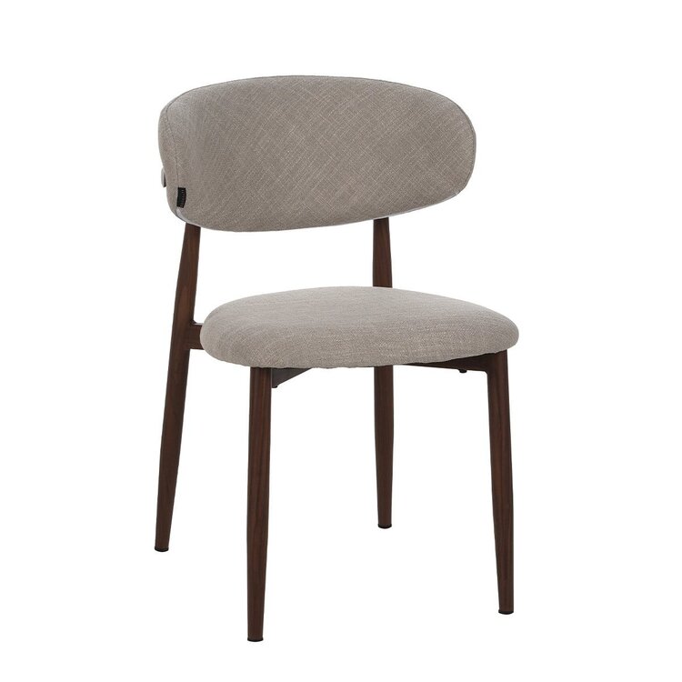 Chaise de salle à manger Lara en lin taupe