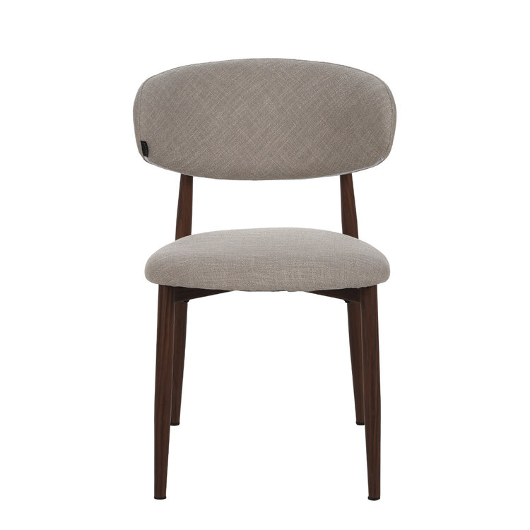 Chaise de salle à manger Lara en lin taupe