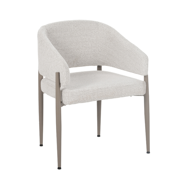Chaise de salle à manger Armin tissu chiné beige