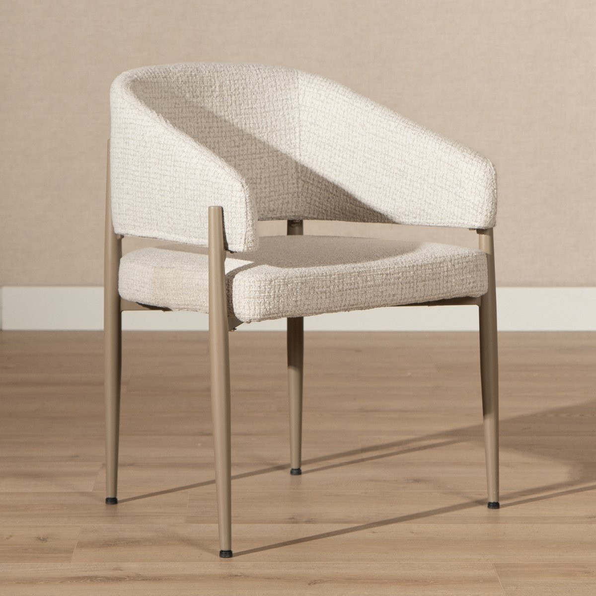 Chaise de salle à manger Armin tissu chiné beige