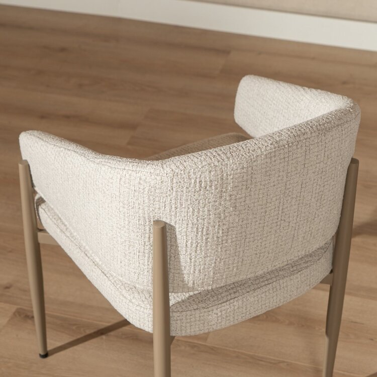 Chaise de salle à manger Armin tissu chiné beige