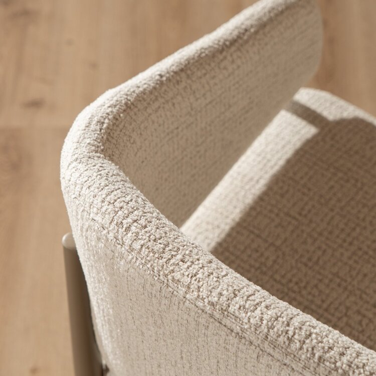 Chaise de salle à manger Armin tissu chiné beige