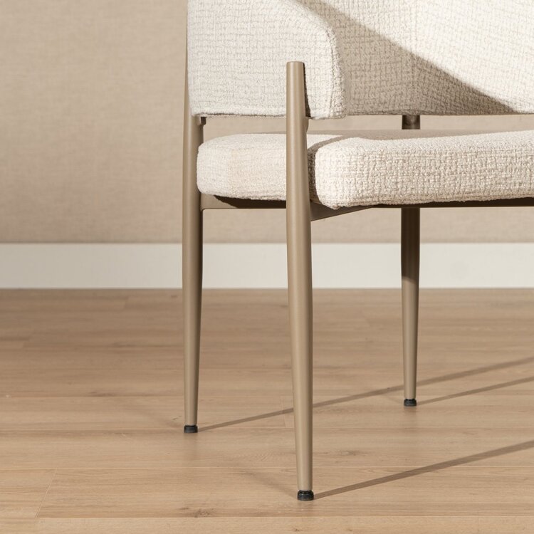 Chaise de salle à manger Armin tissu chiné beige