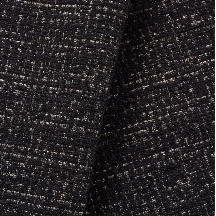 Chaise de salle à manger Armin tissu chiné noir