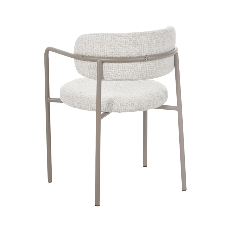 Chaise de salle à manger Nicky tissu chiné beige