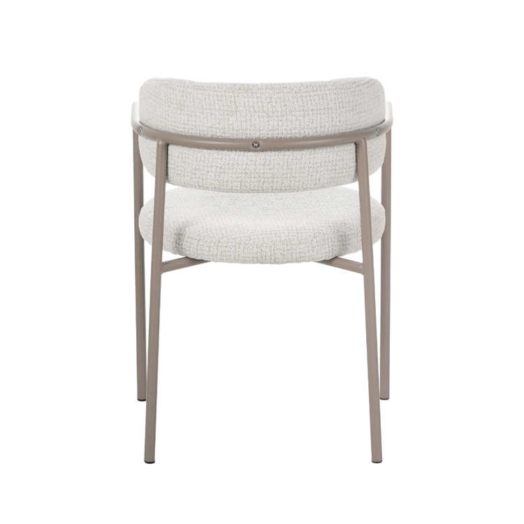 Chaise de salle à manger Nicky tissu chiné beige