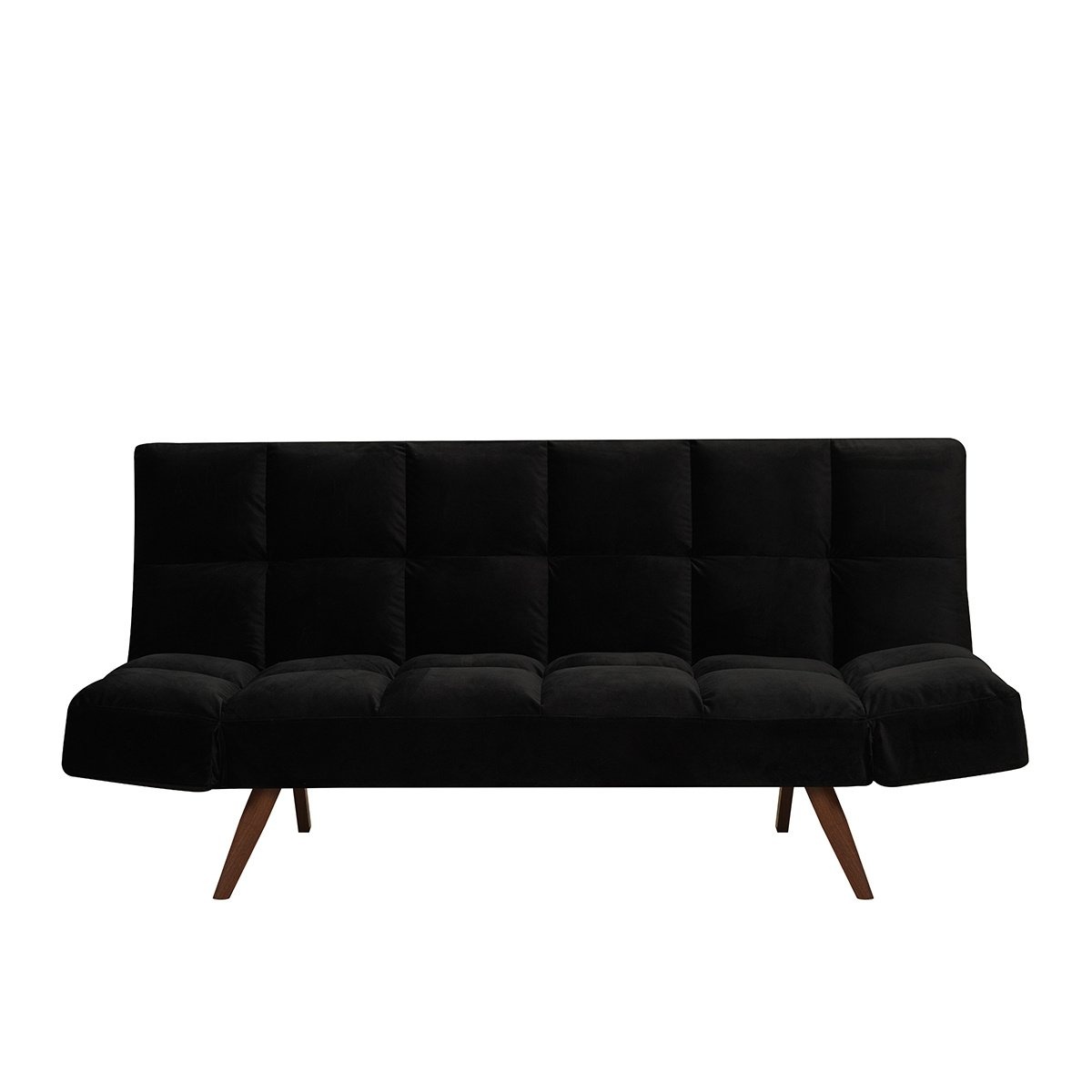 Canapé convertible lit 110 x 180 cm Timo en velours noir