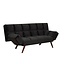 Canapé convertible lit 110 x 180 cm Timo en velours noir