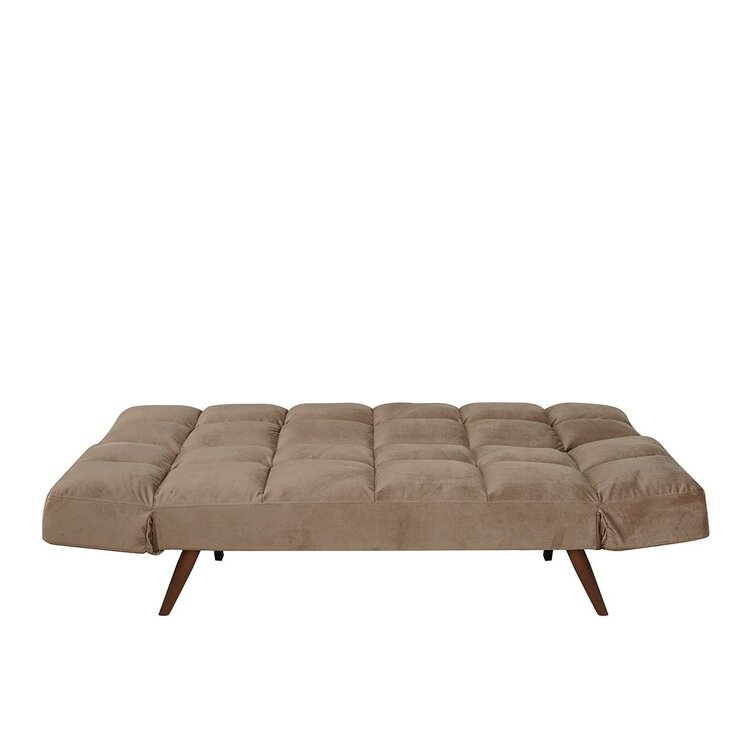 Canapé convertible lit 110 x 180 cm Timo en velours taupe