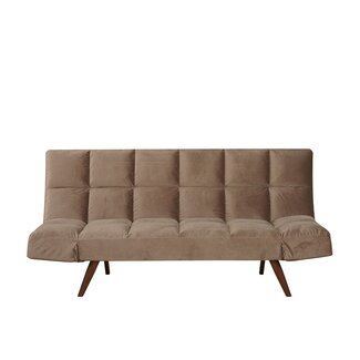 Canapé convertible lit 110 x 180 cm Timo en velours taupe