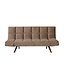 Canapé convertible lit 110 x 180 cm Timo en velours taupe